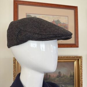 Man Of Aran Ireland Flat Cap Wool Blend Irish Tweed - Large